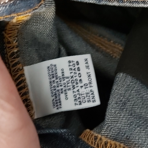 Vintage Polo Ralph Lauren Snap Front Jeans with Leg Slit.  Size 10. - Picture 8 of 8